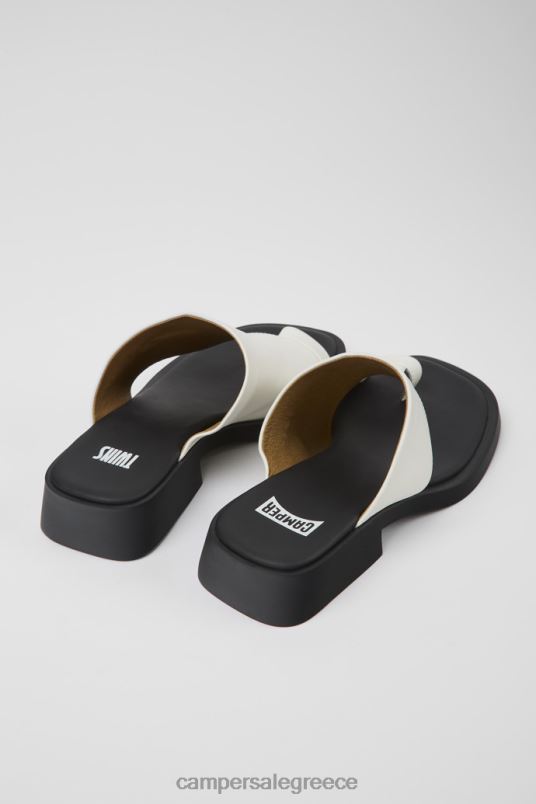 design δίδυμα λευκά δερμάτινα σανδάλια για γυναίκες Camper V20TF1006 άσπρο