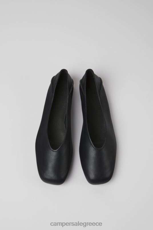 design casi myra μαύρες δερμάτινες μπαλαρίνες για γυναίκες Camper V20TF971 μαύρος