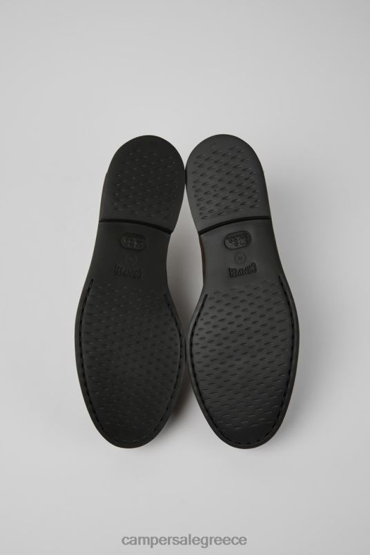 design iman δερμάτινα παπούτσια σε σκούρο καφέ χρώμα Camper V20TF1116 καφέ