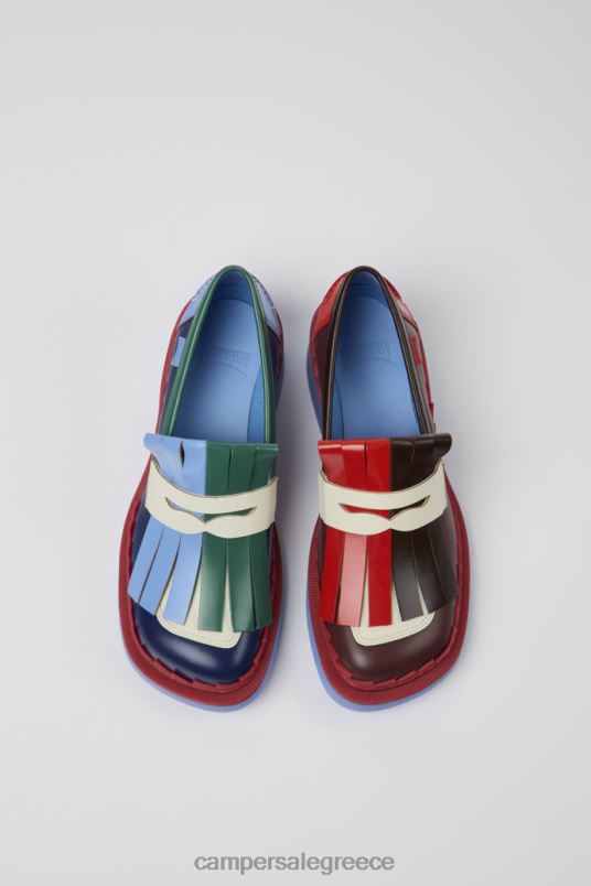 design δίδυμα πολύχρωμα δερμάτινα loafers για γυναίκες Camper V20TF1081 πολύχρωμος