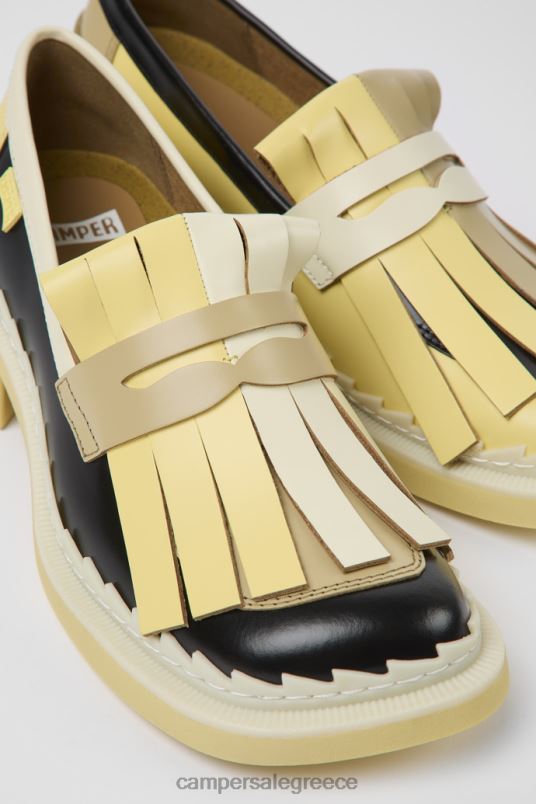 design δίδυμα πολύχρωμα δερμάτινα loafers για γυναίκες Camper V20TF955 πολύχρωμος