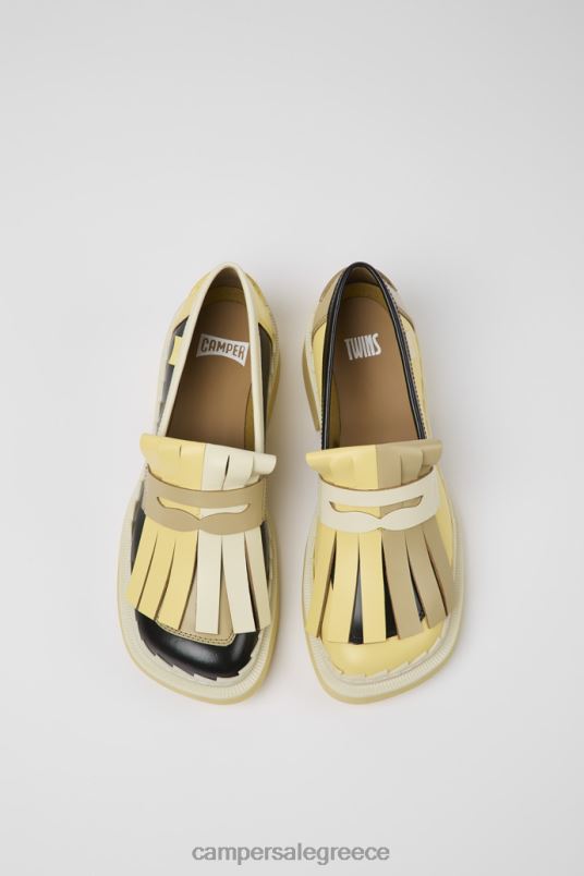 design δίδυμα πολύχρωμα δερμάτινα loafers για γυναίκες Camper V20TF955 πολύχρωμος
