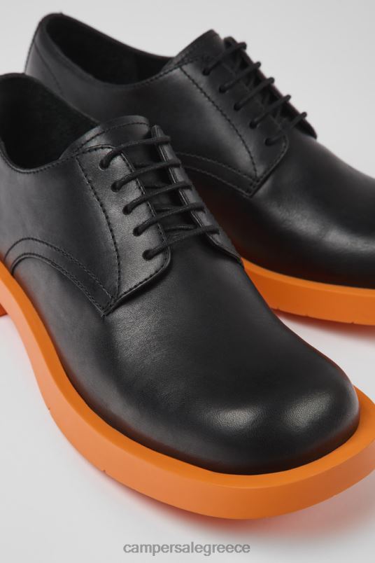 design mil 1978 μαύρα δερμάτινα παπούτσια για γυναίκες Camper V20TF1105 μαύρος