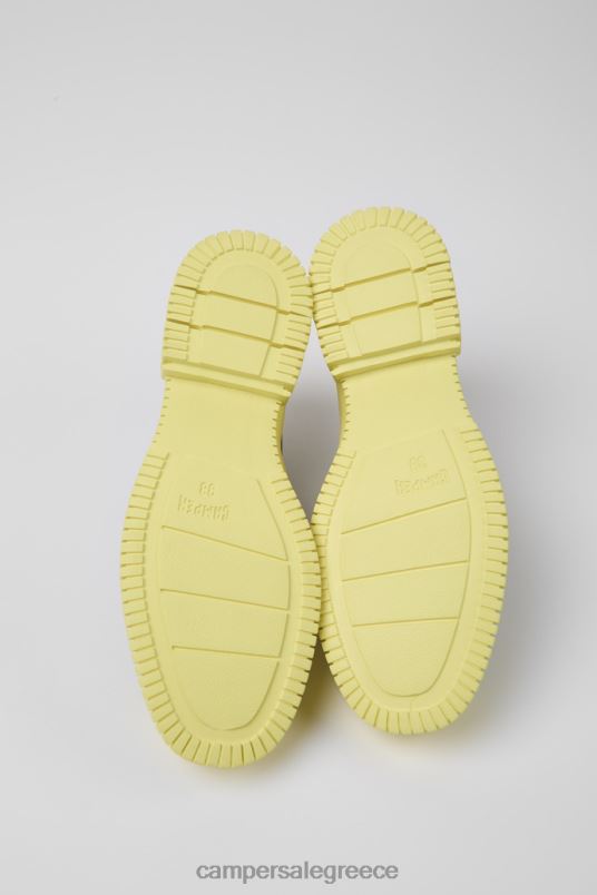 design pix μαύρα και κίτρινα δερμάτινα παπούτσια με κορδόνια για γυναίκες Camper V20TF1095 μαύρος