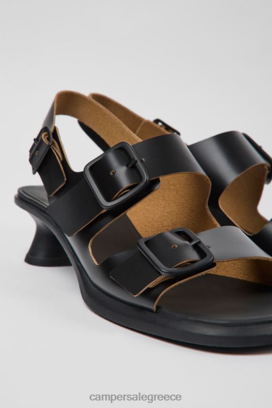 dina μαύρα δερμάτινα σανδάλια για γυναίκες νέες παραλαβές Camper V20TF1022 μαύρος