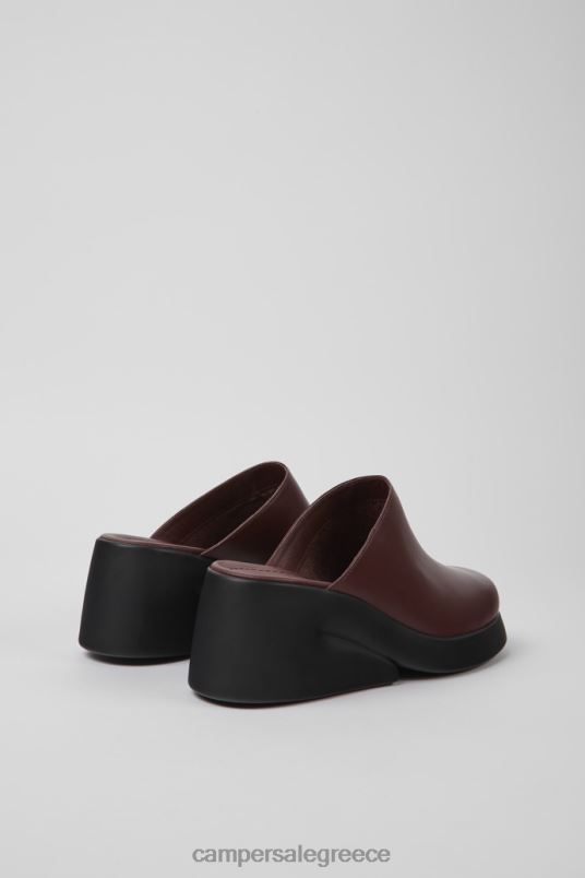 σχέδιο kaah μπορντό δέρμα mules για γυναίκες Camper V20TF1071 Βουργουνδία
