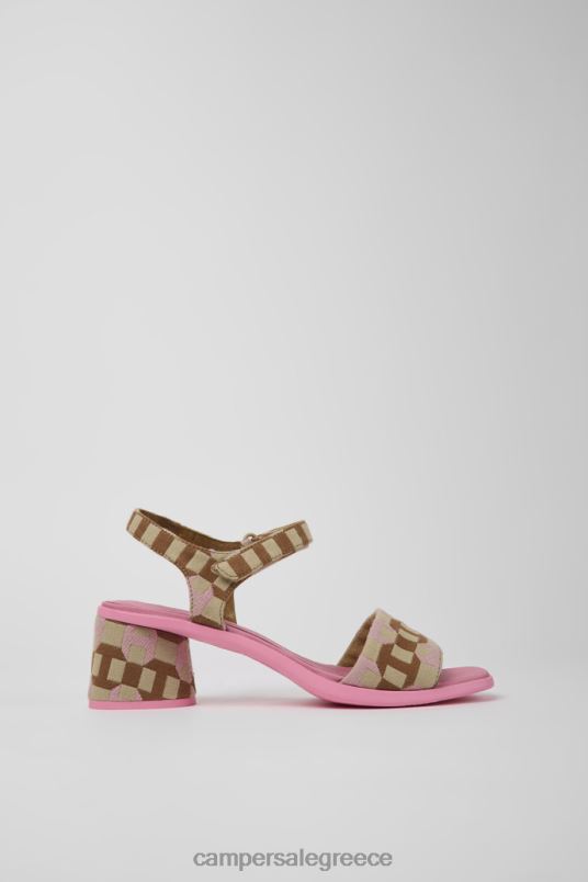 Σχέδιο kiara πολύχρωμα πέδιλα από οργανικό βαμβάκι για γυναίκες Camper V20TF1042 πολύχρωμος