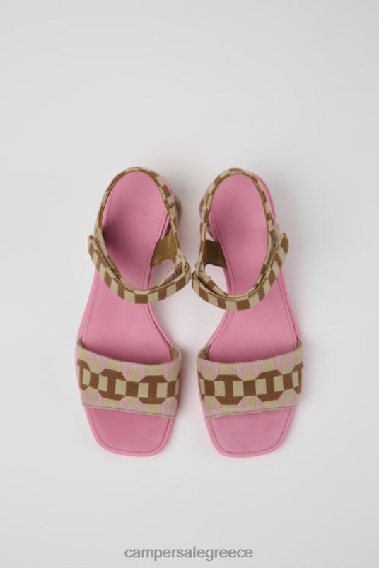 Σχέδιο kiara πολύχρωμα πέδιλα από οργανικό βαμβάκι για γυναίκες Camper V20TF1042 πολύχρωμος