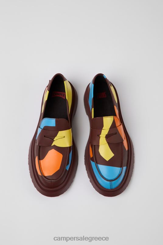 δίδυμα πολύχρωμα εμπριμέ loafers για γυναίκες νέες αφίξεις Camper V20TF1107 πολύχρωμος