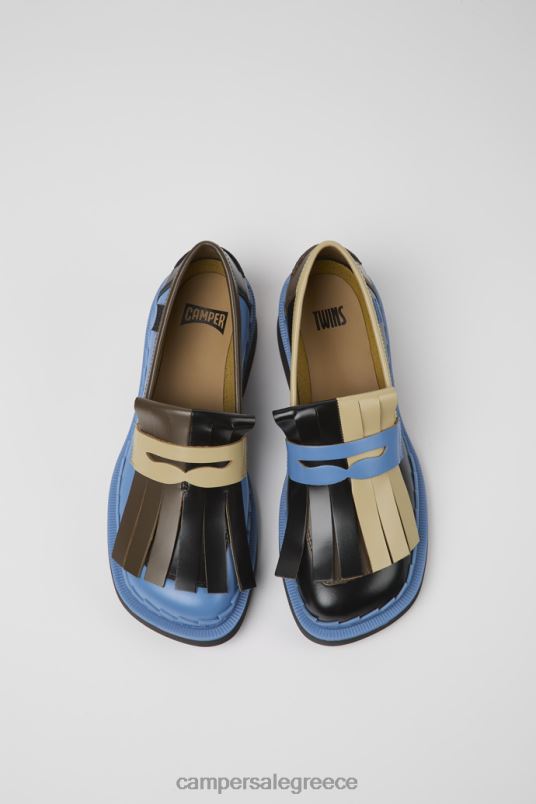δίδυμα πολύχρωμα δερμάτινα loafers αποκλειστικά για γυναίκες Camper V20TF954 πολύχρωμος