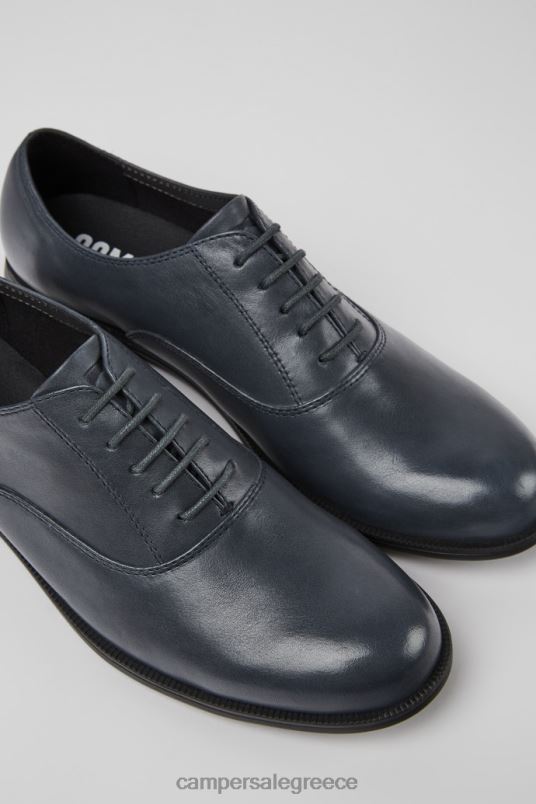 Σχέδιο mil μαύρα δερμάτινα παπούτσια με κορδόνια για γυναίκες Camper V20TF1119 μαύρος