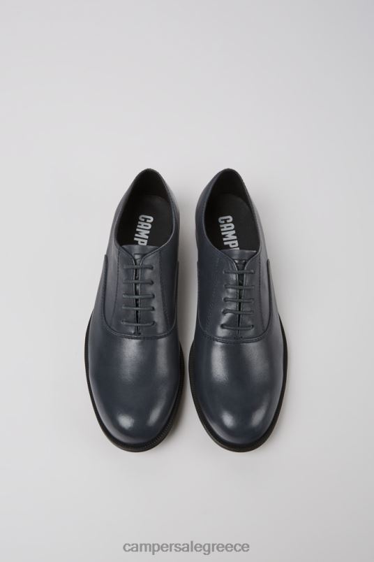 Σχέδιο mil μαύρα δερμάτινα παπούτσια με κορδόνια για γυναίκες Camper V20TF1119 μαύρος