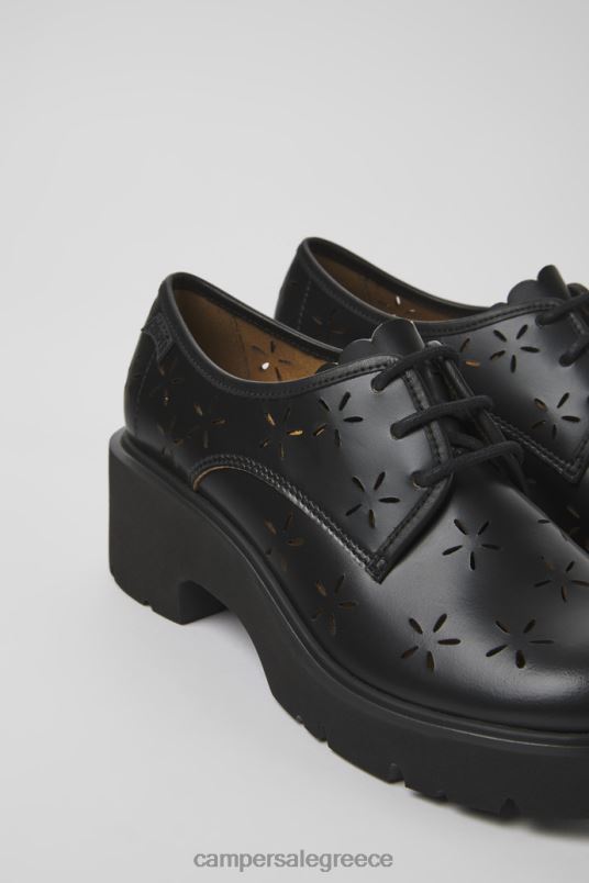 αποκλειστικά milah μαύρα δερμάτινα παπούτσια για γυναίκες Camper V20TF947 μαύρος