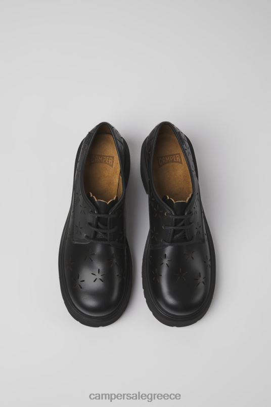 αποκλειστικά milah μαύρα δερμάτινα παπούτσια για γυναίκες Camper V20TF947 μαύρος