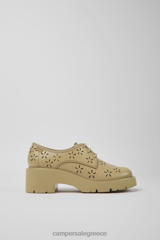 Σχεδιασμός milah μπεζ δερμάτινα παπούτσια για γυναίκες Camper V20TF948 μπεζ