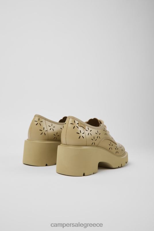 Σχεδιασμός milah μπεζ δερμάτινα παπούτσια για γυναίκες Camper V20TF948 μπεζ