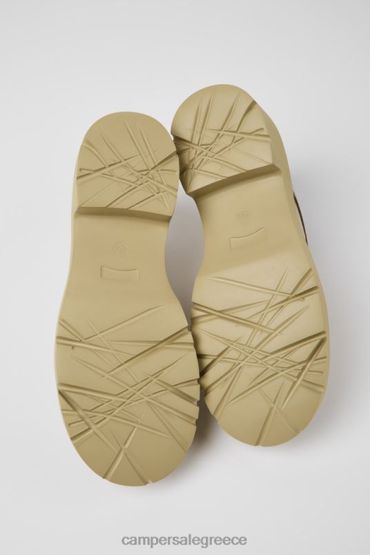 Σχεδιασμός milah μπεζ δερμάτινα παπούτσια για γυναίκες Camper V20TF948 μπεζ