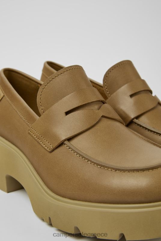 milah beige δερμάτινα loafers για γυναίκες αποκλειστικά Camper V20TF1068 μπεζ