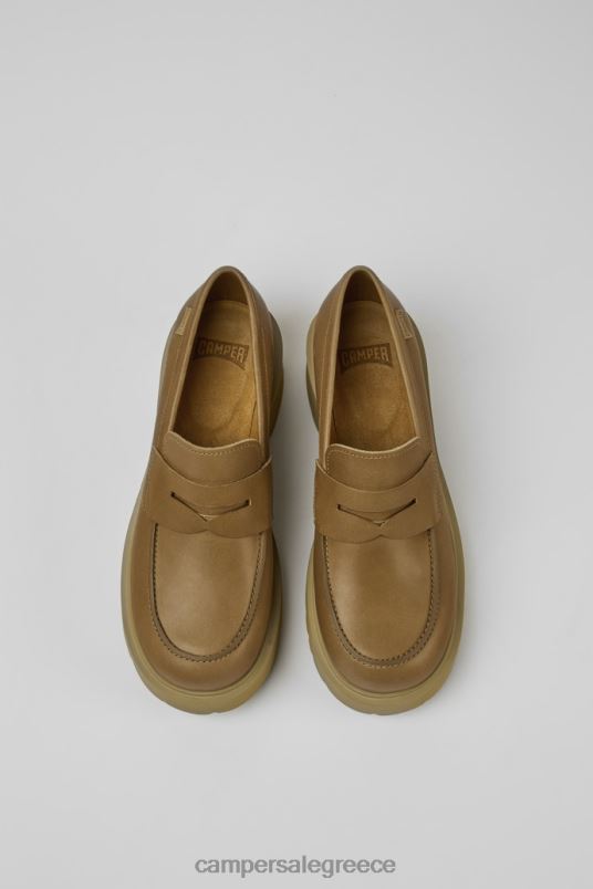 milah beige δερμάτινα loafers για γυναίκες αποκλειστικά Camper V20TF1068 μπεζ