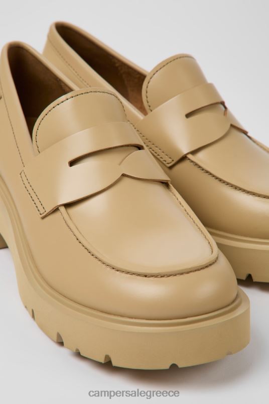 milah beige δερμάτινα loafers για γυναίκες νέες αφίξεις Camper V20TF944 μπεζ