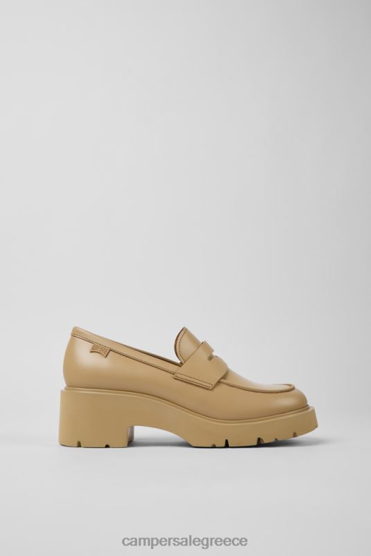 milah beige δερμάτινα loafers για γυναίκες νέες αφίξεις Camper V20TF944 μπεζ