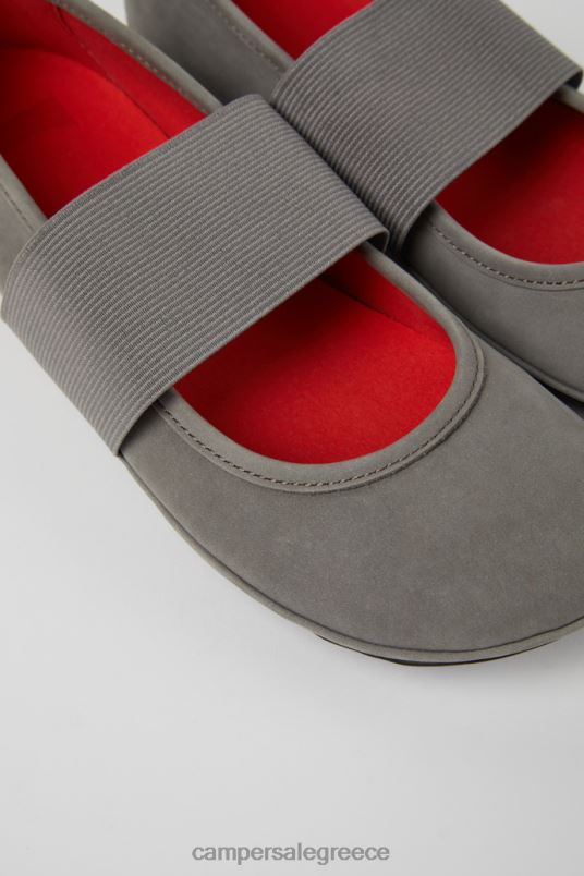 Σχεδιάστε σωστά γκρι μπαλαρίνες nubuck για γυναίκες Camper V20TF1109 γκρί