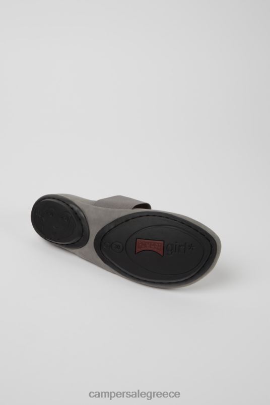 Σχεδιάστε σωστά γκρι μπαλαρίνες nubuck για γυναίκες Camper V20TF1109 γκρί