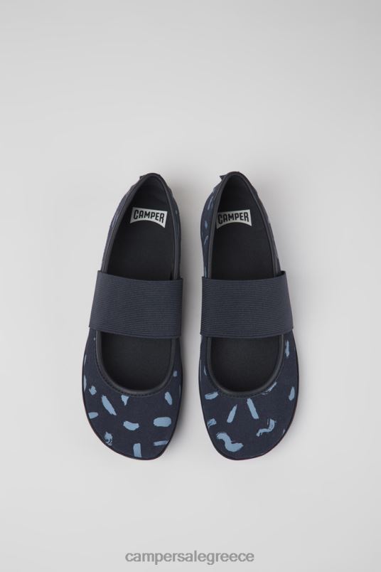 σχεδίαση σωστές πολύχρωμες μπαλαρίνες nubuck και δερμάτινες για γυναίκες Camper V20TF987 πολύχρωμος