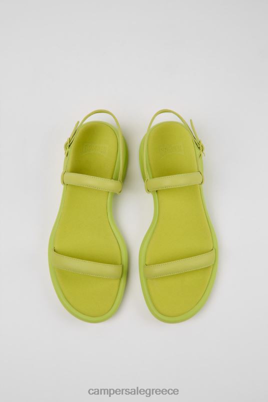 γυναικεία δερμάτινα πέδιλα σχεδίου spiro πράσινα Camper V20TF1012 πράσινος