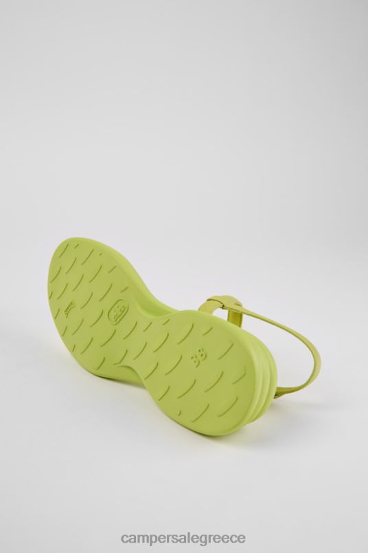 γυναικεία δερμάτινα πέδιλα σχεδίου spiro πράσινα Camper V20TF1012 πράσινος