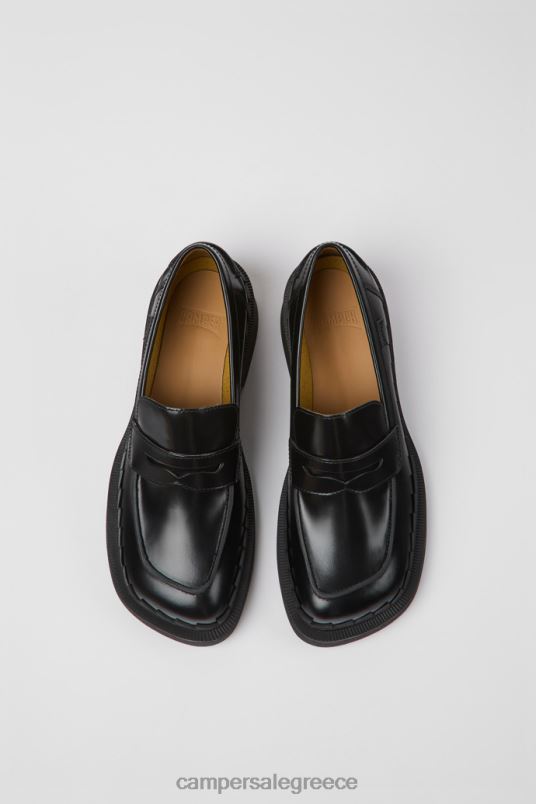 Σχέδιο taylor μαύρα δερμάτινα loafers για γυναίκες Camper V20TF952 μαύρος