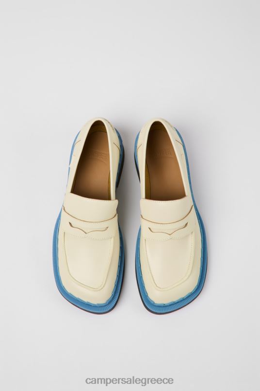 Σχέδιο taylor λευκά και μπλε δερμάτινα loafers για γυναίκες Camper V20TF953 άσπρο