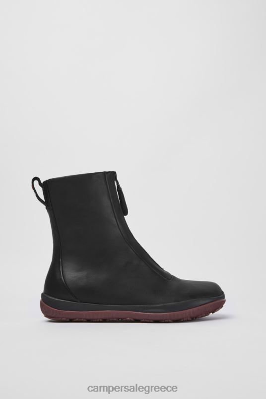 Σχέδιο Peu pista gore-tex μαύρες δερμάτινες μπότες με φερμουάρ Camper V20TF625 μαύρος
