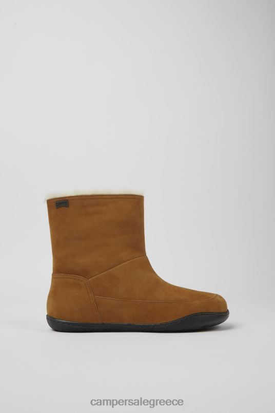 peu καφέ μποτάκια nubuck για γυναίκες νέες αφίξεις Camper V20TF629 καφέ
