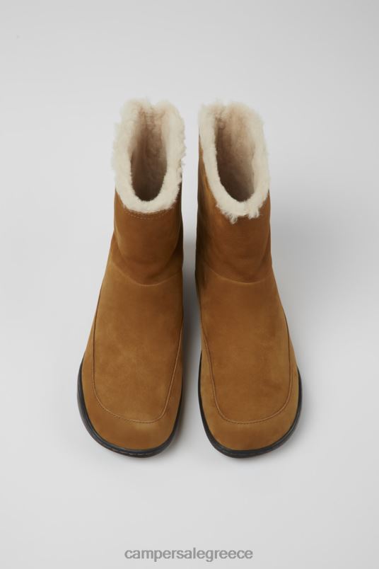 peu καφέ μποτάκια nubuck για γυναίκες νέες αφίξεις Camper V20TF629 καφέ