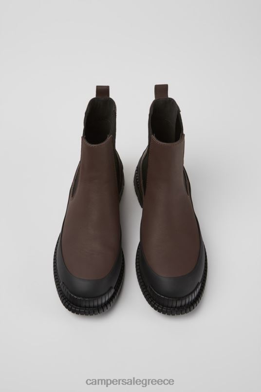 αποκλειστικές γυναικείες μπότες τσέλσι σε καφέ και μαύρο δέρμα Camper V20TF428 καφέ