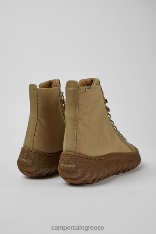 Γυναικεία γυναικεία μποτάκια από ύφασμα και δερμάτινα, μπεζ από τρίμμα, νέες αφίξεις Camper V20TF474 μπεζ