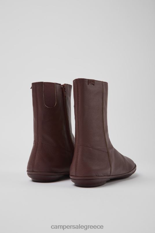 δεξιές μπορντό δερμάτινες μπότες για γυναίκες νέες αφίξεις Camper V20TF531 Βουργουνδία