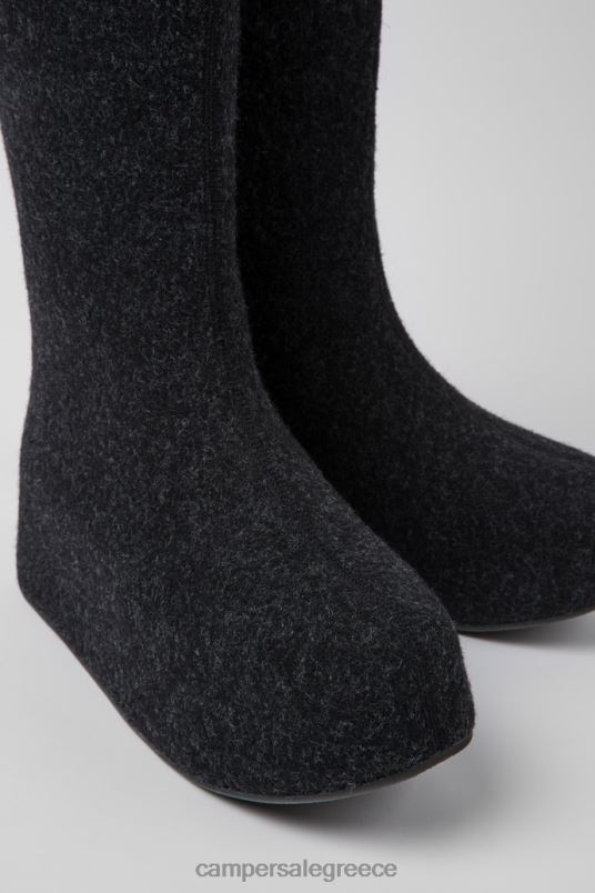 αποκλειστικές γυναικείες ψηλές μπότες από μάλλινες γκρι σκούρο χρώμα Camper V20TF553 γκρί