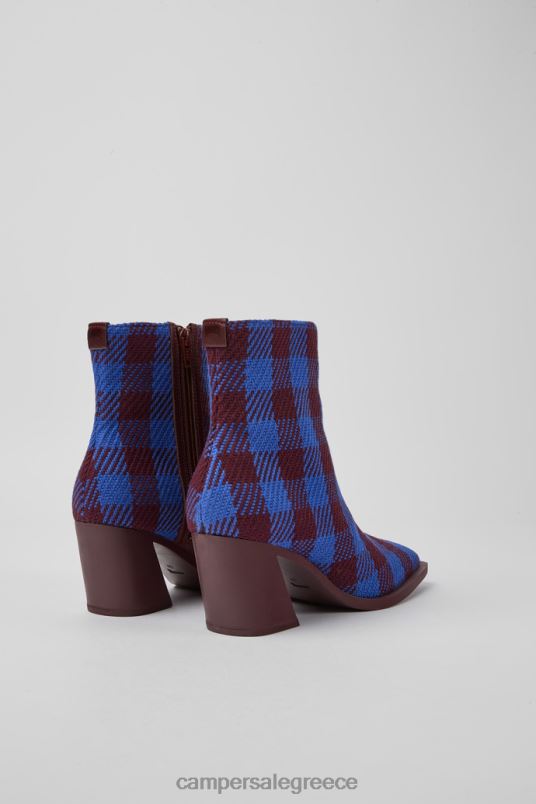 Αποκλειστικές γυναικείες βαμβακερές μπότες καρόλ μπλε και μπορντό Camper V20TF554 μπλε