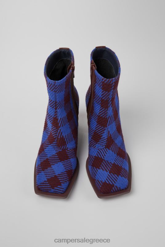 Αποκλειστικές γυναικείες βαμβακερές μπότες καρόλ μπλε και μπορντό Camper V20TF554 μπλε