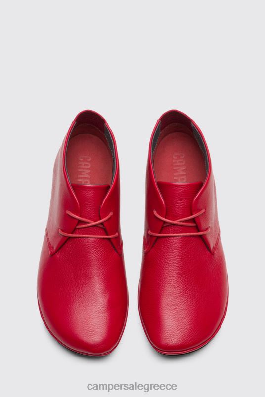 Σχέδιο δεξί κόκκινο μποτάκι με κορδόνι για γυναίκες Camper V20TF578 το κόκκινο