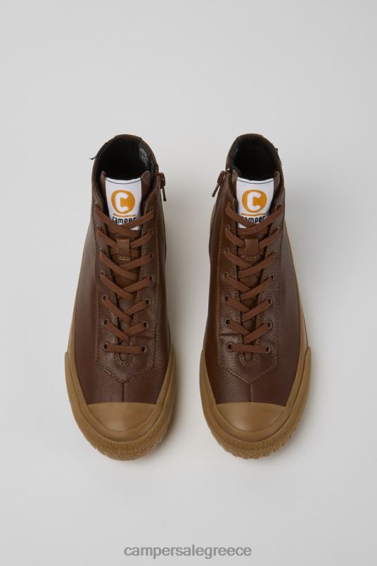 αποκλειστικές γυναικείες δερμάτινες μπότες καμαλέον καφέ Camper V20TF590 καφέ