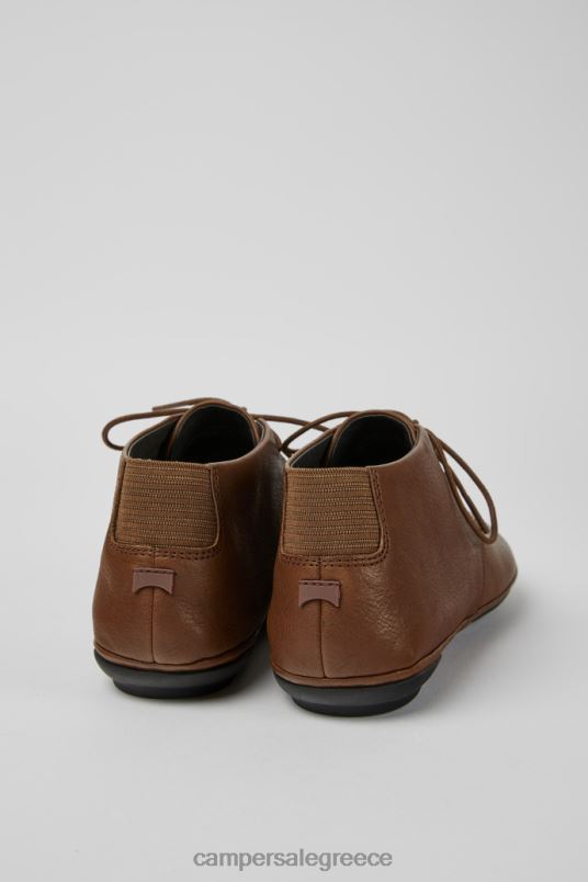 Σχέδιο δεξί καφέ με κορδόνι μέχρι τον αστράγαλο μποτάκι για γυναίκες Camper V20TF614 καφέ