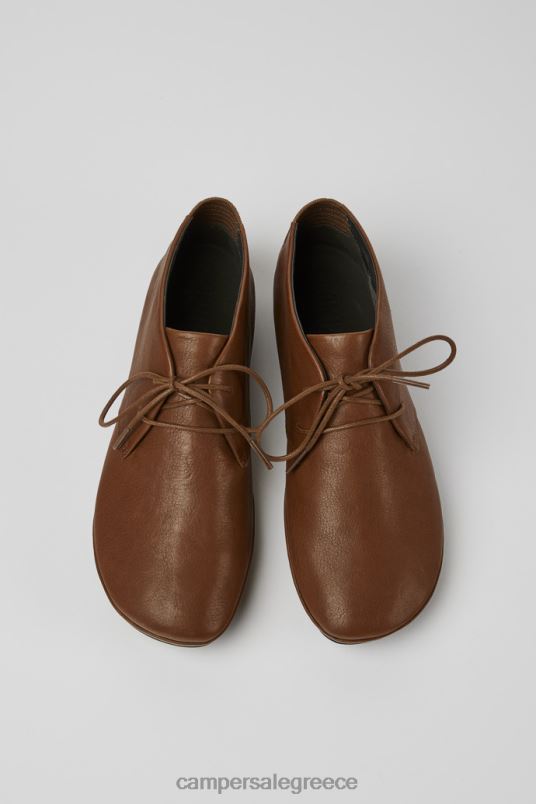 Σχέδιο δεξί καφέ με κορδόνι μέχρι τον αστράγαλο μποτάκι για γυναίκες Camper V20TF614 καφέ