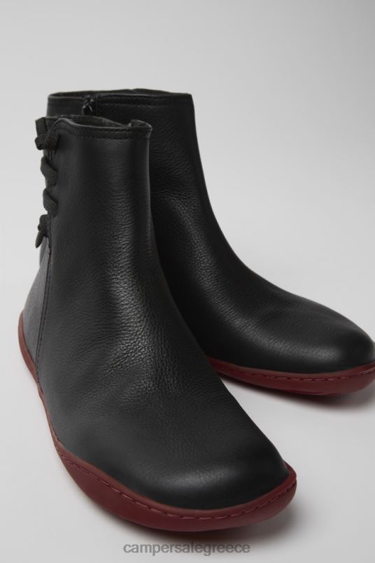 αποκλειστικές μαύρες δερμάτινες μπότες Peu για γυναίκες Camper V20TF535 μαύρος