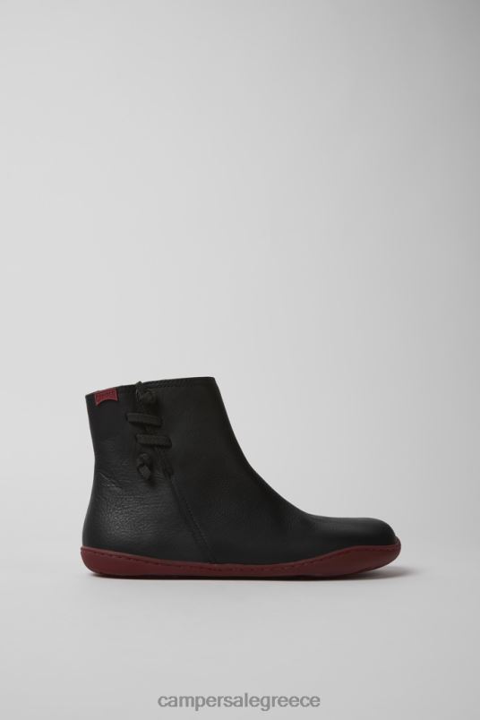 αποκλειστικές μαύρες δερμάτινες μπότες Peu για γυναίκες Camper V20TF535 μαύρος