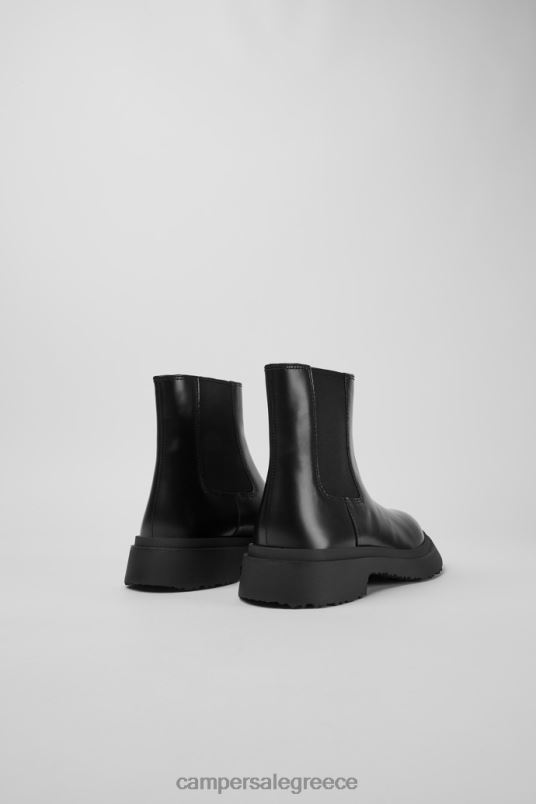 αποκλειστικές γυναικείες μαύρες δερμάτινες μπότες Walden Camper V20TF616 μαύρος