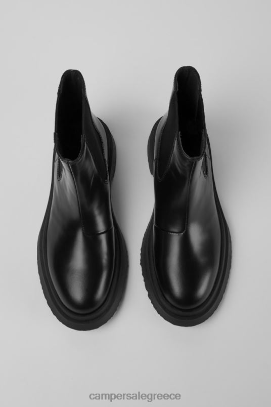 αποκλειστικές γυναικείες μαύρες δερμάτινες μπότες Walden Camper V20TF616 μαύρος