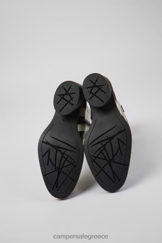 bonnie ασπρόμαυρες δερμάτινες μπότες με ρίγες για γυναίκες νέες αφίξεις Camper V20TF404 μαύρος